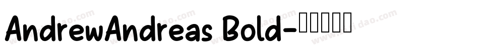 AndrewAndreas Bold字体转换